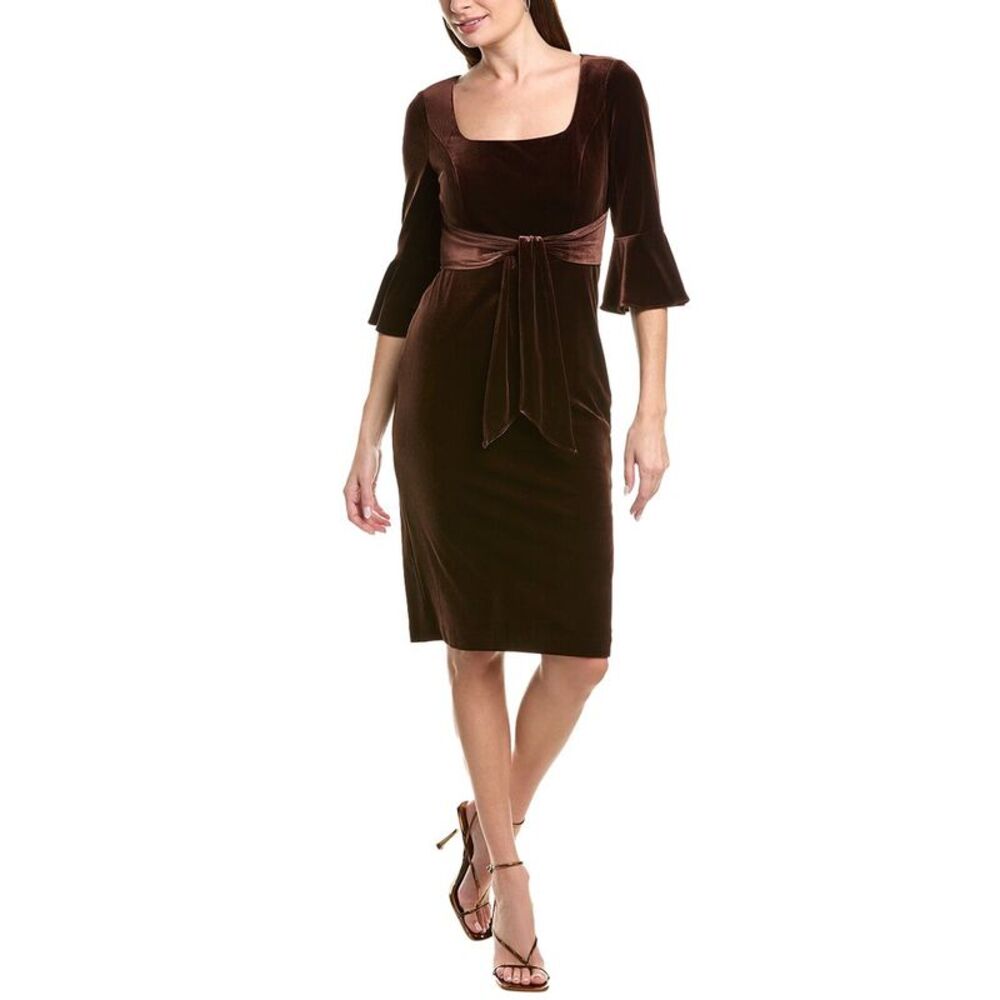 Adrianna Papell Womens Sheath Dress, Brown